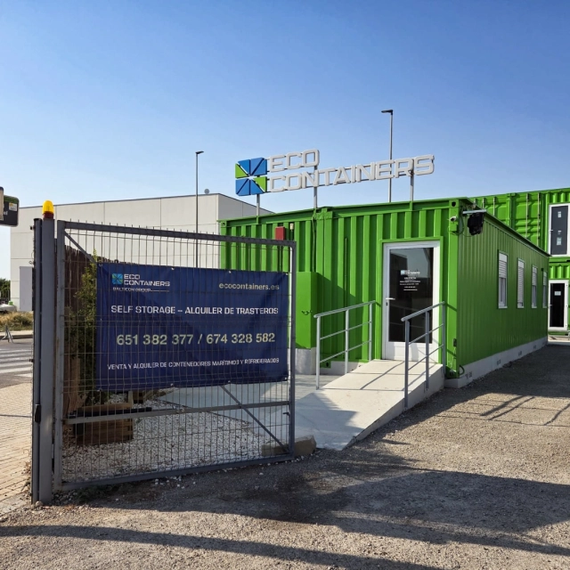 Ecocontainers office visible from the street